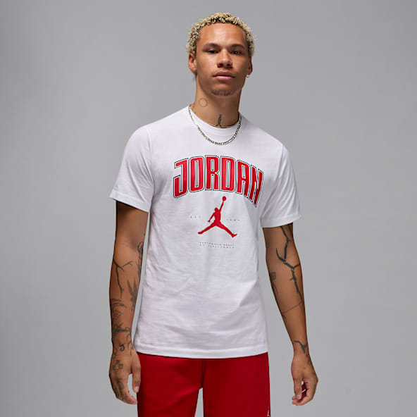 Tee shirt jordan blanc et rouge best sale